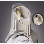 Dispenser pentru Ulei, Flippy, Deschidere si Inchidere Automata a Rezervorul, cu Inductie Gravitationala, 500 ml, 29.5x6x6 cm, Galben - imagine 6