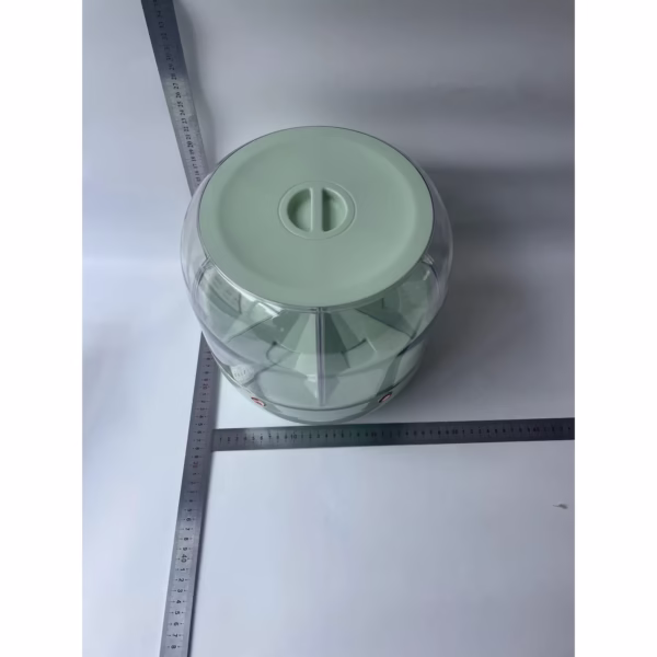 Dozator de cereale Flippy, rotativ 360, 6 compartimente, capacitate 6 L, rezistent la umezeala, inchidere etansa, verde deschis - imagine 14
