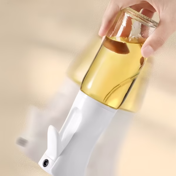 Pulverizator pentru Ulei, Otet sau Alte Lichide, Flippy, Reincarcabil, Multifunctionale, Capacitatea 200 ml, Material Plastic, Culoare Alb - imagine 3