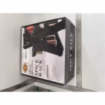 Suport Pentru Condimente Rotativ, Flippy, Multifunctional, Pivotant 360°, Portabil, Usor de Montat, 34x23 cm, ABS/Sticla, Negru - imagine 2