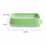 Recipient de Depozitare Alimente, Flippy, Etans, pentru Frigider, din Plastic, Mentinere Proaspata, Reutilizabil, Rezistent la Temperaturi Extreme, 22x14.7x5 cm, Verde - imagine 96