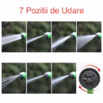 Furtun Portabil de Udare pentru Gradina, Flippy, pentru Gradina Uz Casnic, cu Duza de udare, 7 pozitii de Udare, Furtun 10 metri Lungime, Verde - imagine 2