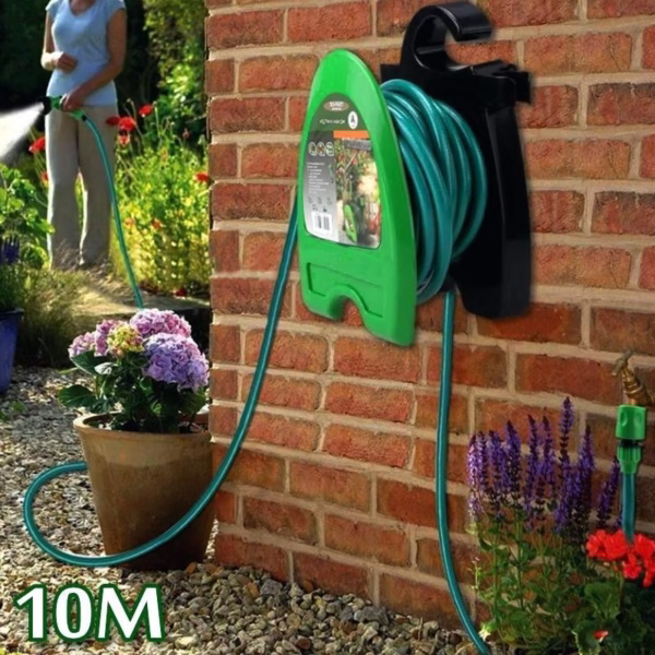 Furtun Portabil de Udare pentru Gradina, Flippy, pentru Gradina Uz Casnic, cu Duza de udare, 7 pozitii de Udare, Furtun 10 metri Lungime, Verde - imagine 3
