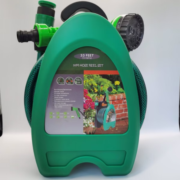 Furtun Portabil de Udare pentru Gradina, Flippy, pentru Gradina Uz Casnic, cu Duza de udare, 7 pozitii de Udare, Furtun 10 metri Lungime, Verde - imagine 4