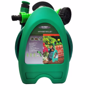 Furtun Portabil de Udare pentru Gradina, Flippy, pentru Gradina Uz Casnic, cu Duza de udare, 7 pozitii de Udare, Furtun 10 metri Lungime, Verde