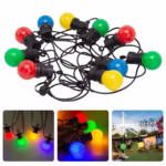 Ghirlanda Luminoasa, Flippy, fara Transformator, 10 m, 20 LED-uri Model Bulb, Interconectabila, IP65, Multicolor - imagine 3