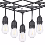 Ghirlanda Luminoasa, Flippy, cu Transformator, 10 m, 10 LED-uri Model Bulb, Interconectabila, IP44, Alb Cald - imagine 5