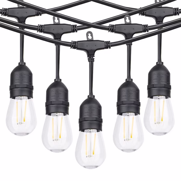 Ghirlanda Luminoasa, Flippy, cu Transformator, 10 m, 10 LED-uri Model Bulb, Interconectabila, IP44, Alb Cald - imagine 5