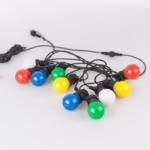 Ghirlanda Luminoasa, Flippy, fara Transformator, 10 m, 20 LED-uri Model Bulb, Interconectabila, IP65, Multicolor - imagine 2