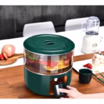 Dozator de apa Flippy, 3 compartimente rotative, capacitate mare de 6l, verde - imagine 9