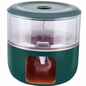 Dozator de apa Flippy, 3 compartimente rotative, capacitate mare de 6l, verde