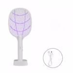 Lampa Electrica Impotriva Tantarilor, Flippy, 43 x 18 x 9.2 cm, Reincarcabila cu Cablu USB Inclus, Plasa din Aluminum Alb - imagine 2