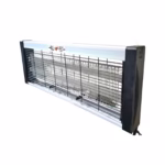 Lampa Electrica UV Anti Insecte, Flippy, Lumina Neon, 2 tuburi cu putere de 30W, Suspensie Perete, Carcasa din Plastic Metalica, 49 x 25 x 6 cm Alb Negru