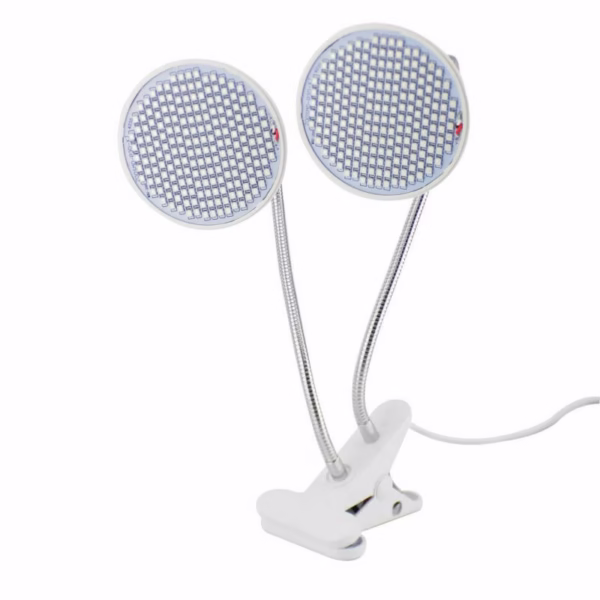 Lampa pentru cresterea plantelor de interior, Flippy, cap dublu, nu emana caldura, 290 leduri, 2 culori , prindere cu clips, 46x11.5x9.2 cm - imagine 5