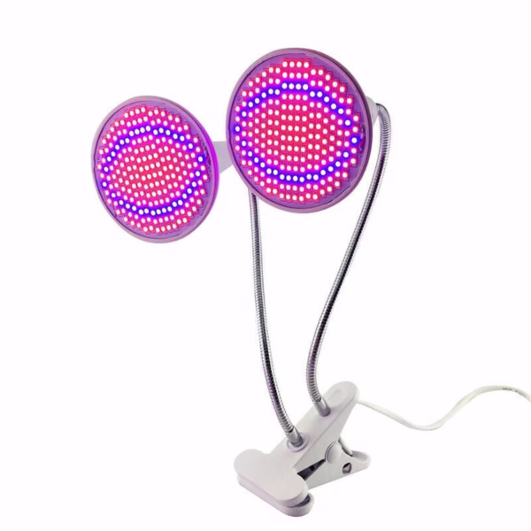 Lampa pentru cresterea plantelor de interior, Flippy, cap dublu, nu emana caldura, 290 leduri, 2 culori , prindere cu clips, 46x11.5x9.2 cm - imagine 1
