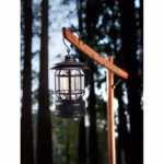 Lampa portabila camping, Felinar Vintage cu carlig, ABS, Iluminare 21 COB LED, Intensitate reglabila, 5W, Flippy, Negru - imagine 2