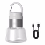 Lampa Portabila, Flippy, de Voiaj/Camping, Incarcare USB, IPX5, LED RGB, din ABS, 300 mAh, 10 x 5.5 x 5.5 cm, Alb