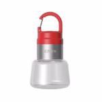 Lampa Portabila, Flippy, de Voiaj/Camping, Incarcare USB, IPX5, LED RGB, din ABS, 300 mAh, 10 x 5.5 x 5.5 cm, Rosu - imagine 2