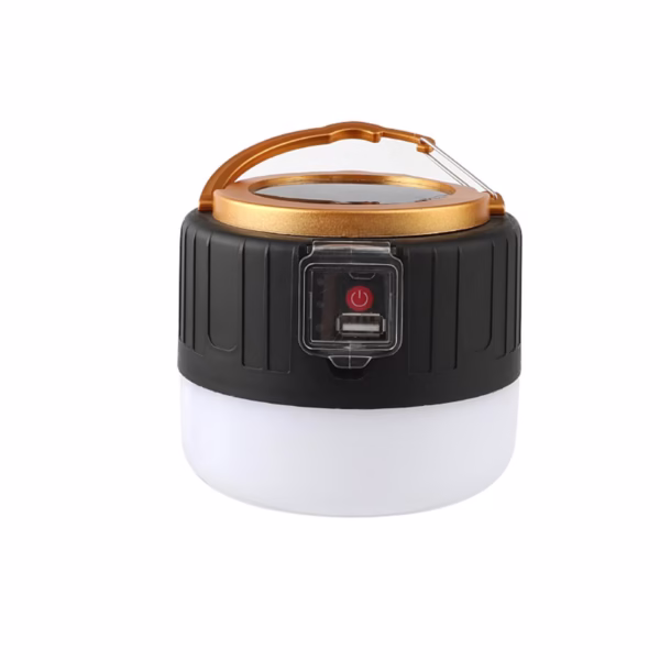 Lampa Portabila, Flippy, Incarcare Solara + USB, Afisaj Inteligent al Bateriei, Raza de Actiune 32 mp, 6x9x11 cm, 3 Moduri, Negru - imagine 1