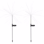 Lampa Solara, Flippy, Decor Gradina, Model Fireworks/Artificii, din Sarma de Cupru, 120 LED-uri, 55W, 90 cm, Alb Cald - imagine 9