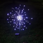 Lampa Solara, Flippy, Decor Gradina, Model Fireworks/Artificii, din Sarma de Cupru, 120 LED-uri, 55W, 90 cm, Alb Rece - imagine 4