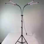 Lampa UV pentru cresterea plantelor, Flippy, 4 capete, putere 30W, 108 LED-uri Lampa cu lumina Ultra-Violet, Lampa cu Picior Ajustabil pana la 2 m, Lumina UV Alb Rece - imagine 2