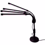 Lampa UV pentru cresterea plantelor, Flippy, conectare la retea, 20W, 4 capete, 72 LED-uri, ajustabila pana la 66.5 cm, Lumina Alb Mov 