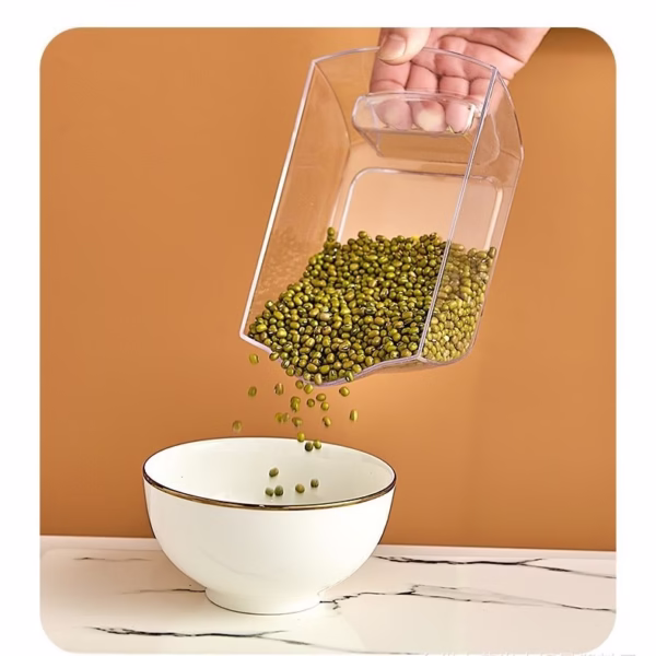 Dozator de cereale Flippy, rotativ 360, 6 compartimente, capacitate 6 L, rezistent la umezeala, inchidere etansa, verde - imagine 11
