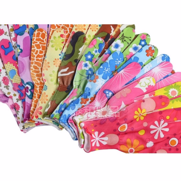 Manusi de Gradinarit, Flippy, din Nailon, Marime Universala 20 cm, Model Inflorat, Antiderapante, Multicolor - imagine 3
