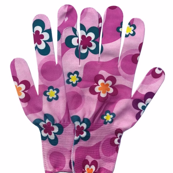 Manusi de Gradinarit, Flippy, din Nailon, Marime Universala 20 cm, Model Inflorat, Antiderapante, Multicolor - imagine 5