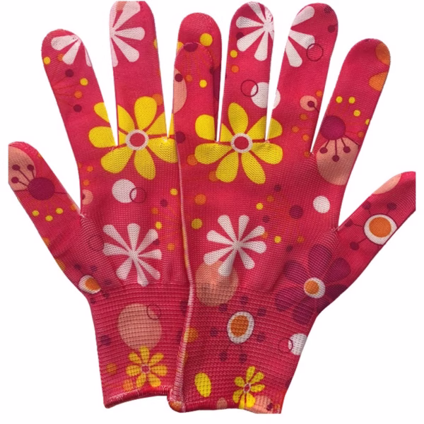 Manusi de Gradinarit, Flippy, din Nailon, Marime Universala 20 cm, Model Inflorat, Antiderapante, Multicolor - imagine 8