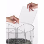Dozator Etajat de Cereale Flippy, Rotativ 360, 6 Compartimente, Capacitate 10L, Cofraj Special pentru Oua, Vas pentru Scurgerea Cerealelor, 35x27.5 cm, Verde - imagine 8
