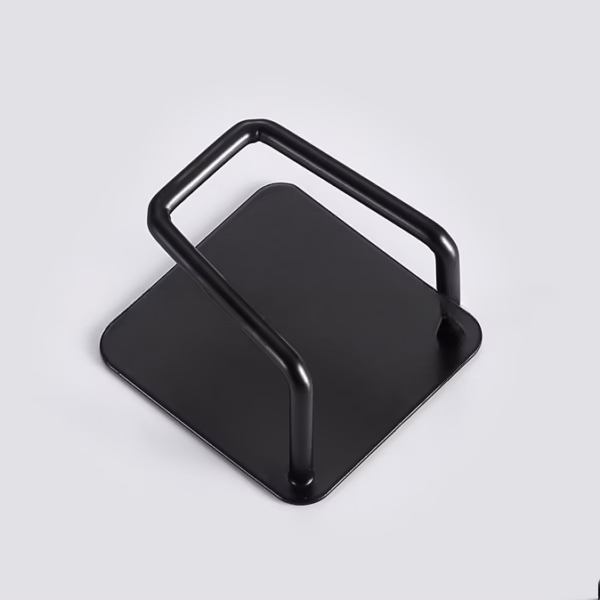 Organizator bucatarie Flippy cu adeziv, carlig-suport pentru burete, accesorii bucatarie, 5x5x3,5 cm, otel inoxidabil, negru - imagine 3