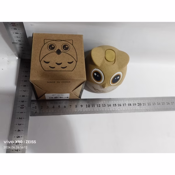 Suport pentru Scobitori, Flippy, Model Bufnita, Multifunctional, 8.3x7.8 cm, Portocaliu - imagine 2