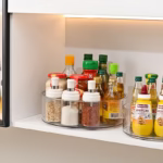 Suport Rotativ pentru Condimente, Flippy, Multifunctional, Rotund, 360 de Grade, pentru Bucatarie, Plastic, 30.5x30.5x10 cm, Transparent - imagine 2