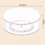 Suport Rotativ pentru Condimente, Flippy, Multifunctional, Rotund, 360 de Grade, pentru Bucatarie, Plastic, 30.5x30.5x10 cm, Transparent - imagine 12