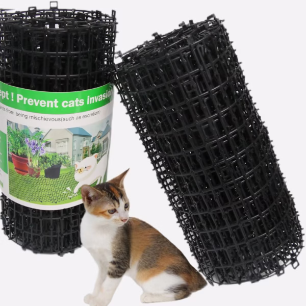 Plasa Protectoare pentru Gradina, Flippy, Plasa Contra Animalelor de Companie, Plasa cu Tepi Anti Animale, 200 x 30 cm, Negru - imagine 3