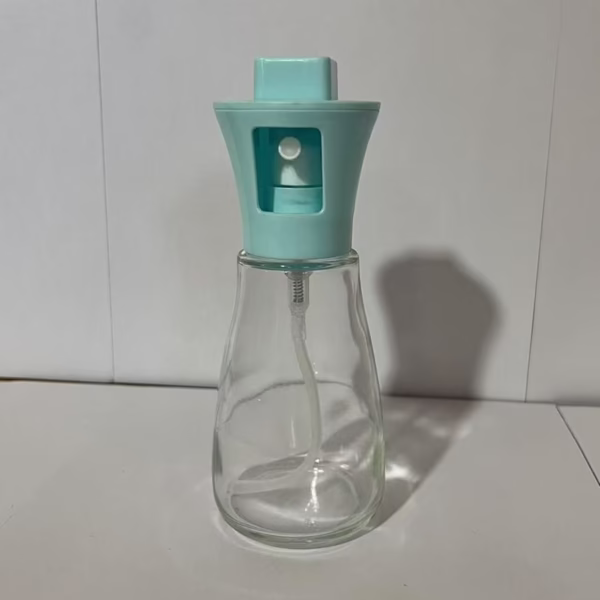 Pulverizator pentru Ulei, Flippy, Pulverizator din Sticla pentru Otet sau Alte Lichide de Gatit, Simplu Reincarcabil, Multifunctionale, 17.3 x 5.6 cm, Capacitatea 170 ml, Albastru - imagine 3