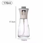 Pulverizator pentru Ulei, Flippy, Pulverizator din Sticla pentru Otet sau Alte Lichide, Simplu Reincarcabil, Multifunctionale, 17.3 x 5.6 cm, Capacitatea 170 ml, Alb - imagine 2