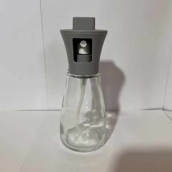Pulverizator pentru Ulei, Flippy, Pulverizator din Sticla pentru Otet sau Alte Lichide, Simplu Reincarcabil, Multifunctionale, 17.3 x 5.6 cm, Capacitatea 170 ml, Gri - imagine 3