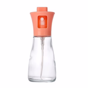 Pulverizator pentru Ulei, Flippy, Pulverizator din Sticla pentru Otet sau Alte Lichide, Simplu Reincarcabil, Multifunctionale, 17.3 x 5.6 cm, Capacitatea 170 ml, Roz