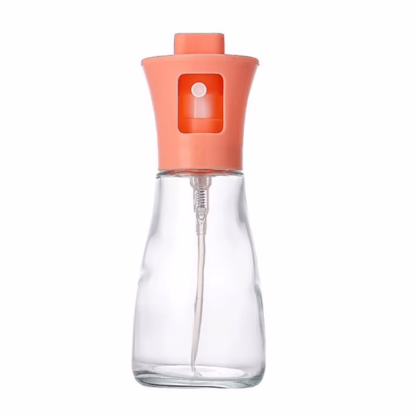 Pulverizator pentru Ulei, Flippy, Pulverizator din Sticla pentru Otet sau Alte Lichide, Simplu Reincarcabil, Multifunctionale, 17.3 x 5.6 cm, Capacitatea 170 ml, Roz - imagine 1