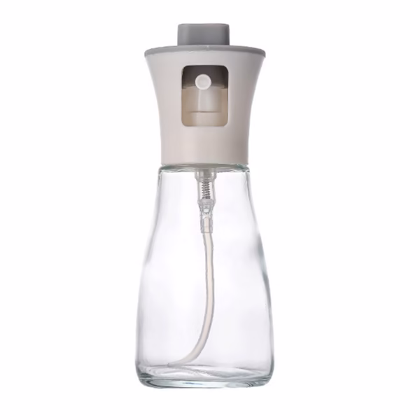 Pulverizator pentru Ulei, Flippy, Pulverizator din Sticla pentru Otet sau Alte Lichide, Simplu Reincarcabil, Multifunctionale, 17.3 x 5.6 cm, Capacitatea 170 ml, Alb - imagine 1