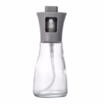 Pulverizator pentru Ulei, Flippy, Pulverizator din Sticla pentru Otet sau Alte Lichide, Simplu Reincarcabil, Multifunctionale, 17.3 x 5.6 cm, Capacitatea 170 ml, Gri