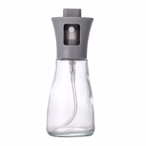 Pulverizator pentru Ulei, Flippy, Pulverizator din Sticla pentru Otet sau Alte Lichide, Simplu Reincarcabil, Multifunctionale, 17.3 x 5.6 cm, Capacitatea 170 ml, Gri