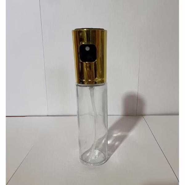 Pulverizator Ulei, Otet, Flippy, din Sticla, 100 ml, Reincarcabil, 18.3 x 4.3 cm, Capac Lucios, Auriu - imagine 6