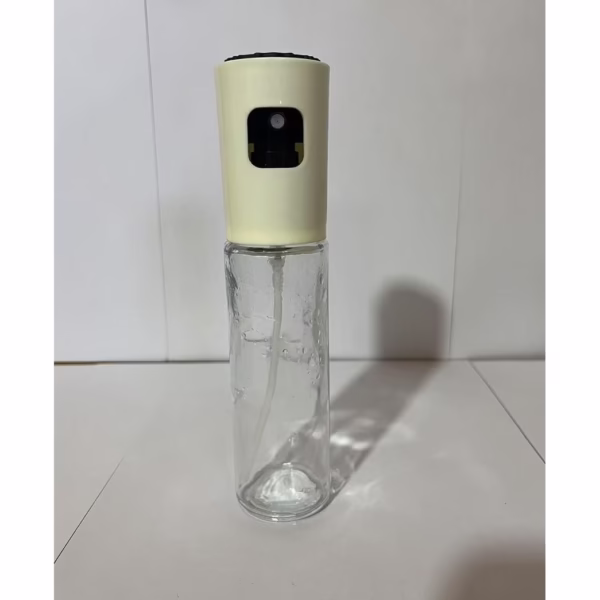 Pulverizator Ulei, Otet, Flippy, din Sticla, 100 ml, Reincarcabil, 18.3 x 4.3 cm, Masura 90 ml, Capac Mat, Alb - imagine 2