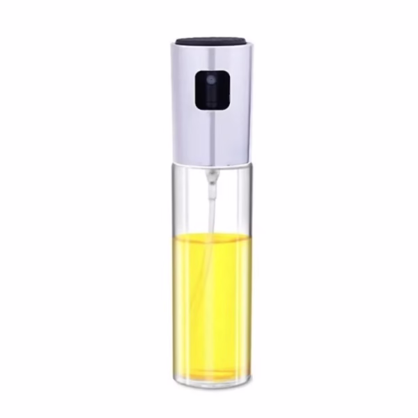 Pulverizator Ulei, Otet, Flippy, din Sticla, 100 ml, Reincarcabil, 18.3 x 4.3 cm, Masura 90 ml, Capac Mat, Alb - imagine 3
