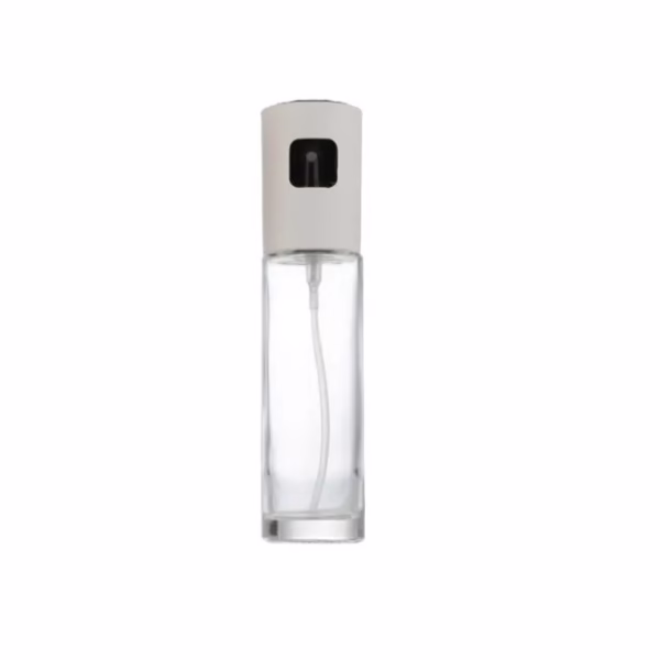 Pulverizator Ulei, Otet, Flippy, din Sticla, 100 ml, Reincarcabil, 18.3 x 4.3 cm, Masura 90 ml, Capac Mat, Alb - imagine 5