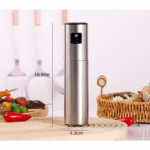 Pulverizator Ulei, Otet, Flippy, din Otel Inoxidabil, 100 ml, Reincarcabil, 18.3 x 4.3 cm, Argintiu - imagine 3